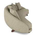 Sofá Living 3 Lugares 265cm Pés Madeira Morales Com Almofadas