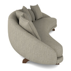 Sofá Living 3 Lugares 265cm Pés Madeira Morales Com Almofadas