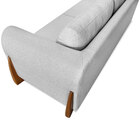 Sofá Living 3 Lugares 2 00m Lottus Linho Pés Castanho - Palla