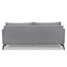 Sofá Living 3 Lugares 2 00m Sirius Linho Grafite Pés Metálico