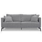 Sofá Living 3 Lugares 2 00m Sirius Linho Grafite Pés Metálico