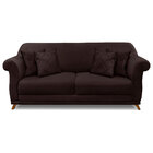 Sofá Living 3 Lugares 2 00m Vênus Suede Pés Castanho - Pallaz