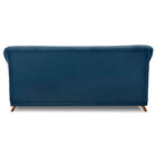 Sofá Living 3 Lugares 2 00m Vênus Veludo Azul Marinho Pés Cas