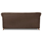 Sofá Living 3 Lugares 2 00m Vênus Veludo Pés Castanho - Palla