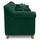 Sofá Living 3 Lugares 2 00m Vênus Veludo Verde Floresta Pés C