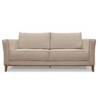 Sofá Living 3 Lugares 2 10m Vega Linho Pés Castanho - Pallazi