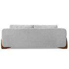 Sofá Living 3 Lugares 2 20m Lottus Linho Pés Castanho - Palla