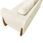 Sofá Living 3 Lugares 2 20m Lottus Linho Pés Castanho - Palla