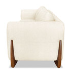 Sofá Living 3 Lugares 2 20m Lottus Linho Pés Castanho - Palla