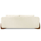 Sofá Living 3 Lugares 2 20m Lottus Linho Pés Castanho - Palla