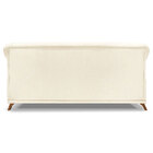 Sofá Living 3 Lugares 2 20m Vênus Linho Bege Pés Castanho - P