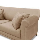 Sofá Living 3 Lugares 2 20m Vênus Suede Pés Castanho - Pallaz