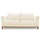 Sofá Living 3 Lugares 2 30m Vega Linho Bege Pés Castanho - Pa