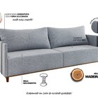 Sofá Living 3 Lugares 2m Linho Louis Inox/chumbo