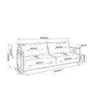 Sofá Living 3 Lugares 2m Linho Louis Kaki Durango