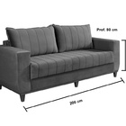 Sofá Living 3 Lugares 3030 Lufer Estofados Chocolate 2