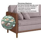 Sofá Living 3 Lugares Bipartido Com Pés Em Madeira Maciça 172