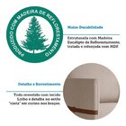 Sofá Living 3 Lugares Com Pés Em Madeira Maciça 187cm Estelí