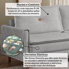 Sofá Living 3 Lugares Com Pés Em Madeira Maciça 210cm Sololá