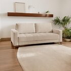 Sofá Living 3 Lugares Em Linho Orion Bege