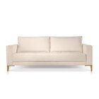 Sofá Living 3 Lugares Em Linho Orion Bege Claro