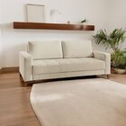 Sofá Living 3 Lugares Em Linho Orion Bege Claro