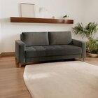 Sofá Living 3 Lugares Em Linho Orion Chumbo