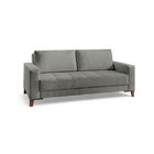 Sofá Living 3 Lugares Em Linho Orion Cinza