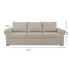 Sofá Living 3 Lugares Em Linho Tarsila Yescasa Bege