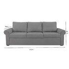 Sofá Living 3 Lugares Em Linho Tarsila Yescasa Cinza