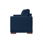 Sofá Living 3 Lugares Em Veludo Filadélfia Yescasa Azul