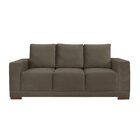 Sofá Living 3 Lugares Em Veludo Filadélfia Yescasa Marrom