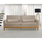 Sofá Living 3 Lugares Julie 200cm Nabas Estofados Bege