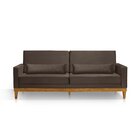 Sofá Living 3 Lugares Julie 200cm Nabas Estofados Marrom