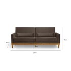 Sofá Living 3 Lugares Julie 220cm Nabas Estofados Marrom