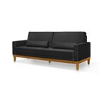 Sofá Living 3 Lugares Julie 220cm Nabas Estofados Preto