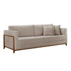 Sofá Living 3 Lugares Linho 194cm Paris Cru