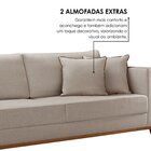 Sofá Living 3 Lugares Linho 194cm Paris Cru