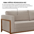 Sofá Living 3 Lugares Linho 214cm Paris Cru