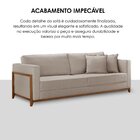 Sofá Living 3 Lugares Linho 214cm Paris Cru