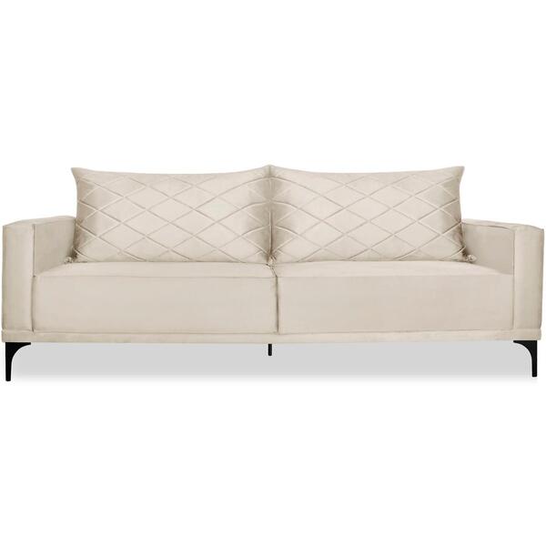 Sofa Living 3 Lugares Nori 200cm Veludo Deluxe Ezz