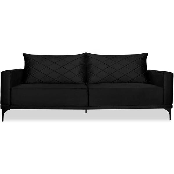 Sofa Living 3 Lugares Nori 220cm Veludo Deluxe Ezz