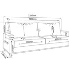 Sofá Living 4 Lugares 220cm Corano Ares Durango