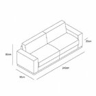 Sofá Living 4 Lugares 240 Living Contemporâneo Mescla Bege E