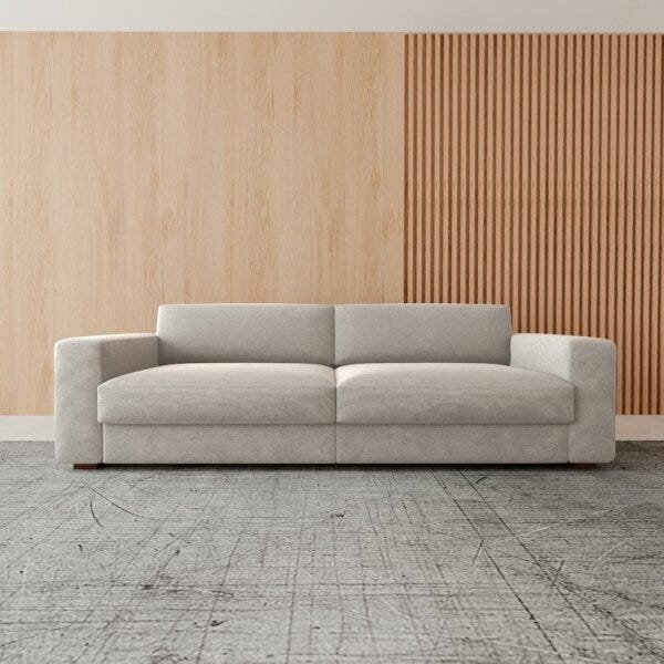 Sofá Living 4 Lugares 260 Living Contemporâneo Mescla Bege E