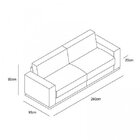 Sofá Living 4 Lugares 260 Living Contemporâneo Mescla Cinza C