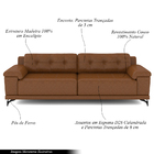 Sofá Living 4 Lugares 275cm Agostino Pés Design Em Ferro Cour