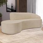 Sofá Living 4 Lugares 280cm Braço Direito Mozart D06 Linho Be