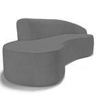 Sofá Living 4 Lugares 280cm Braço Direito Mozart D06 Linho Ci