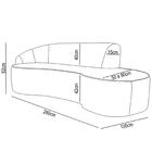 Sofá Living 4 Lugares 280cm Braço Esquerdo Mozart D06 Veludo